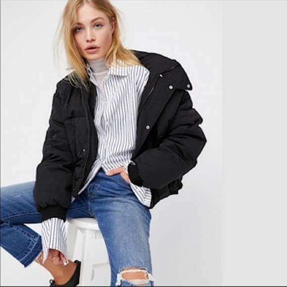 Anthropologie Jackets & Blazers - Free People Black Cold Rush Puffer Jacket Size M